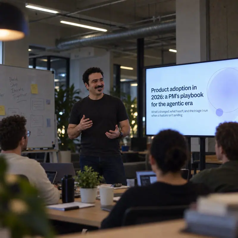 Alex, founder of Qlark Studio, talking a product team through a plan